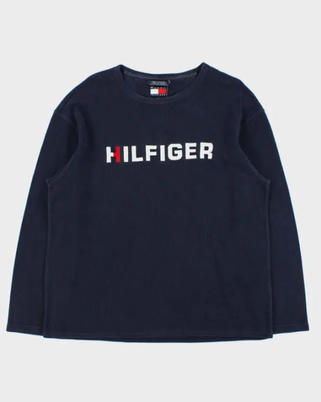 Vintage Y2K 00s Tommy Hilfiger Embroidered Long Sleeve Waffle T-Shirt - XL sold by Rokit
