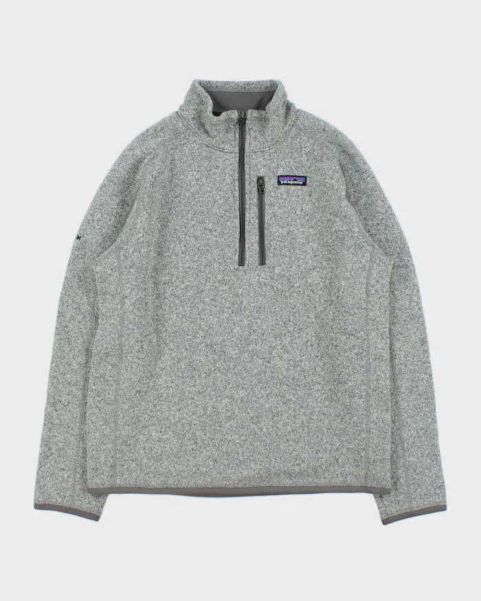 Vintage Patagonia Marl Grey Quarter-Zip Fleece - M sold by Rokit