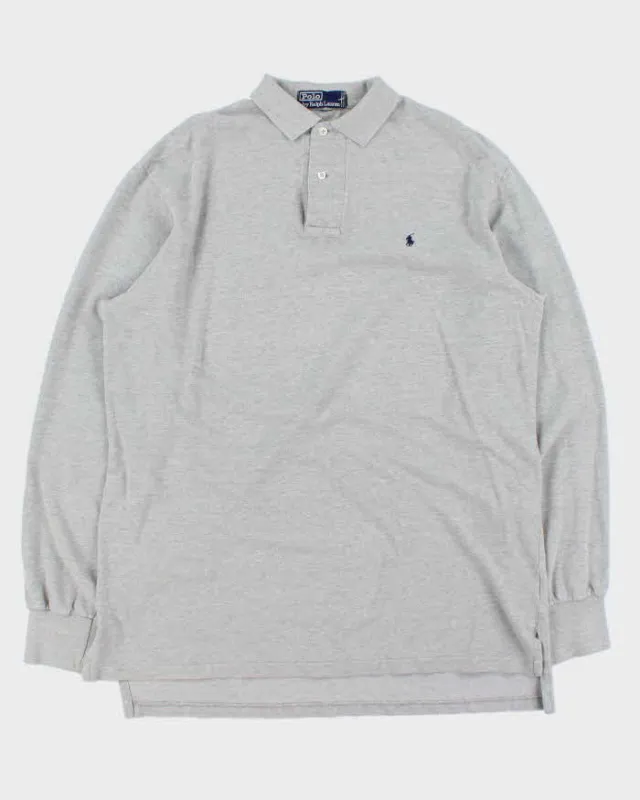 Vintage Y2K 00s Polo Ralph Lauren Long Sleeve Polo Shirt - XL made by Ralph Lauren