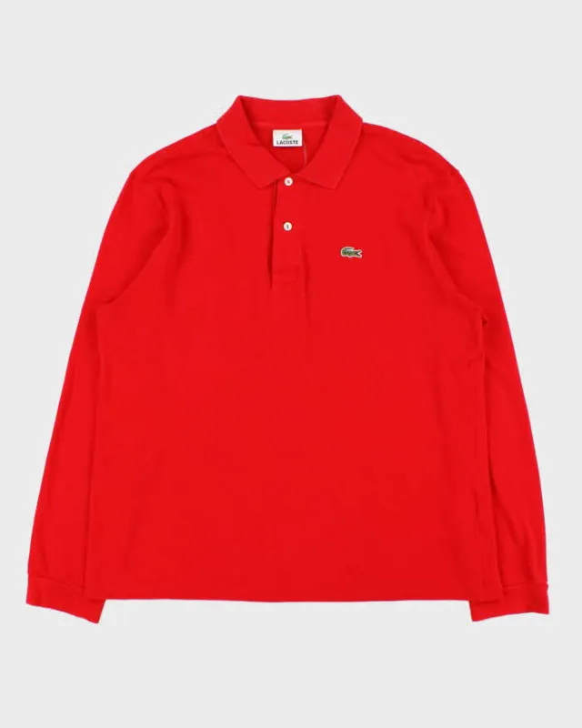 Vintage Y2K 00s Lacoste Classic Long Sleeve Polo Shirt - XL made by Lacoste