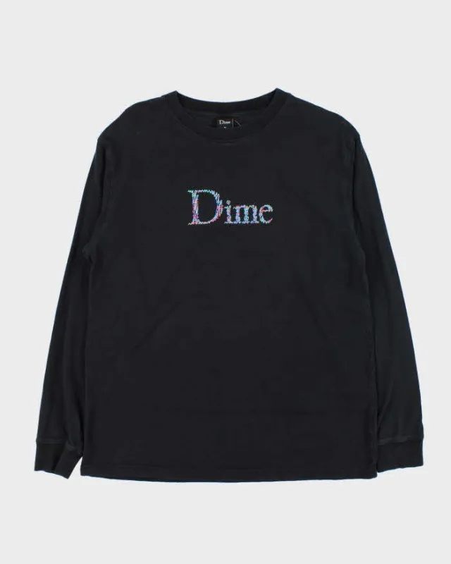 Vintage Dime Skateboards Scribble Logo Long Sleeve Crewneck T-Shirt - M made by Rokit