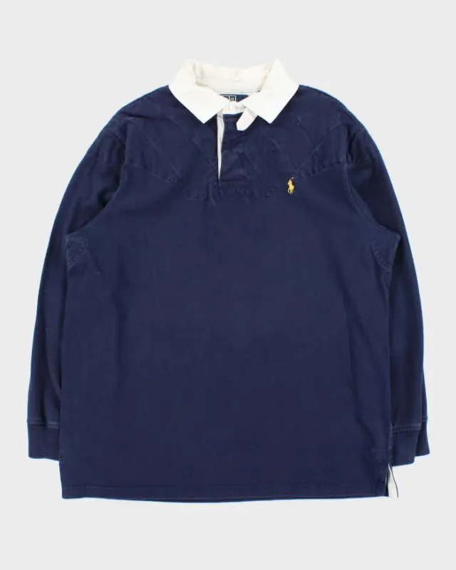 Vintage Y2K 00s Polo Ralph Lauren Heavyweight Long Sleeve Rugby Shirt - L sold by Rokit