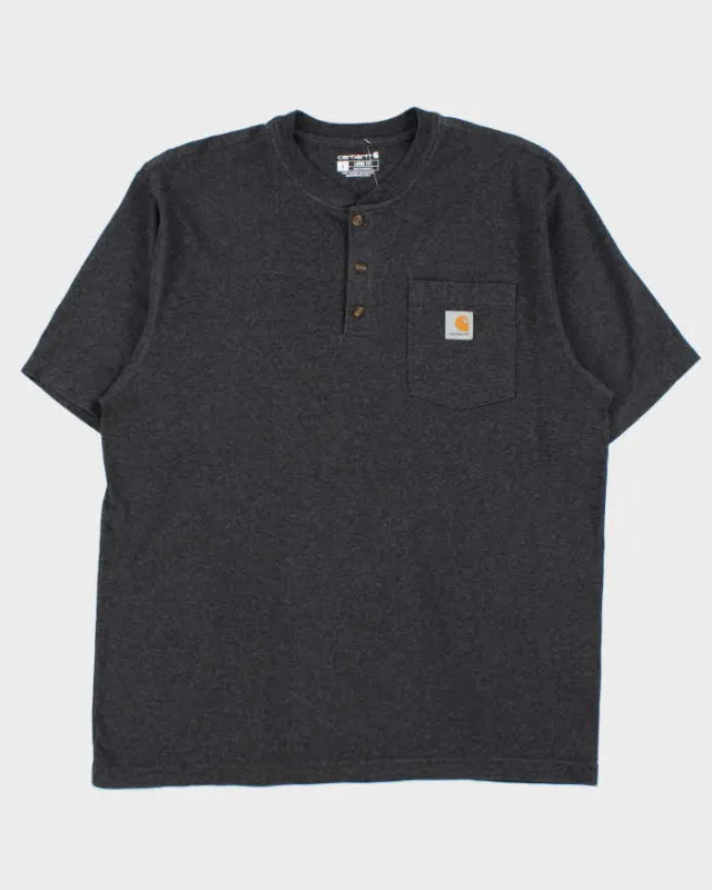 Vintage Carhartt Heavyweight Loose Fit Crewneck Henley T-Shirt - L made by Carhartt