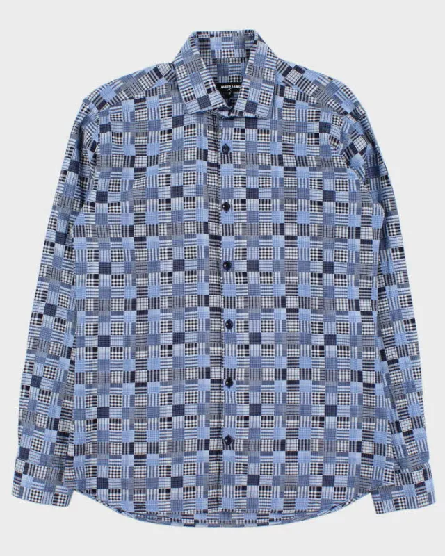 Vintage Jared Lang Check Patchwork Long Sleeve Shirt - M made by Rokit