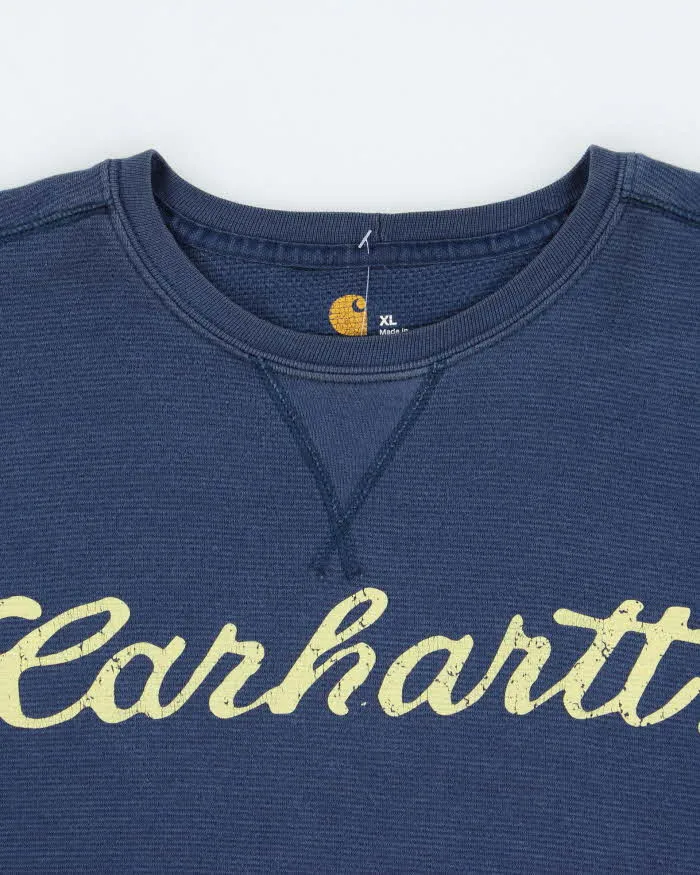 Vintage Carhartt Heavyweight Script Long Sleeve Waffle T-Shirt - XL sold by Rokit product image thumbnail 5