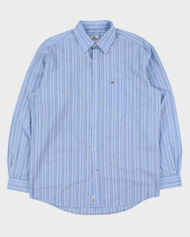 Vintage Y2K 00s Lacoste Striped Regular Fit Long Sleeve Shirt - L sold by Rokit