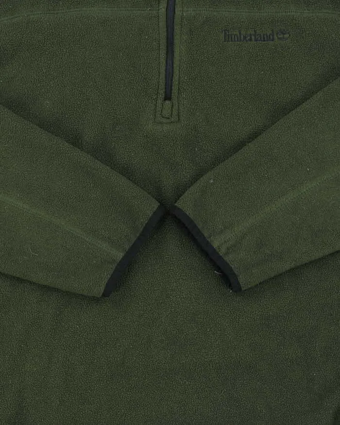 Vintage Y2K 00s Timberland Polartec Forest Green Quarter-Zip Pullover Fleece - XL sold by Rokit product image thumbnail 5