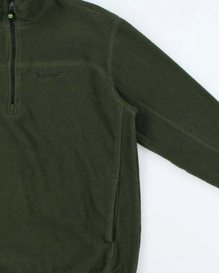 Vintage Y2K 00s Timberland Polartec Forest Green Quarter-Zip Pullover Fleece - XL sold by Rokit product image thumbnail 3