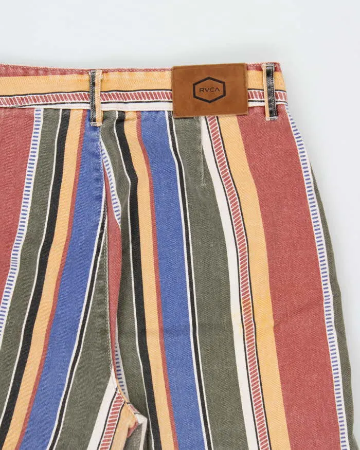 Vintage RVCA Rainbow Pant Striped Women's Wide Leg Denim Trousers - W30 L27 sold by Rokit product image thumbnail 4