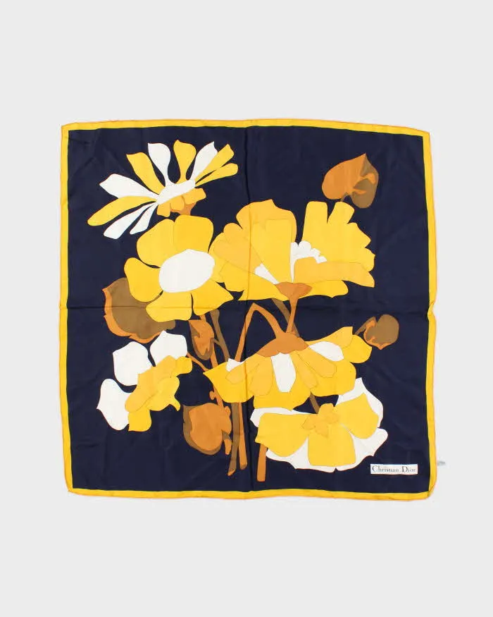 Vintage 1990s Christian Dior Hand Rolled Silk Floral Scarf sold by Rokit product image thumbnail 2