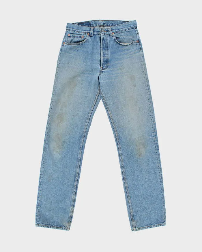 Vintage 1991 Levi's 501 Batwing Tag Made In USA Distressed Denim Straight Leg Jeans - W30 L33 sold by Rokit