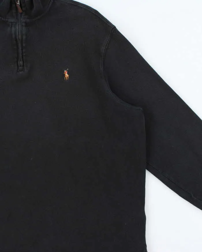 Vintage Polo Ralph Lauren Estate Rib Quarter-Zip Sweatshirt - L sold by Rokit product image thumbnail 3