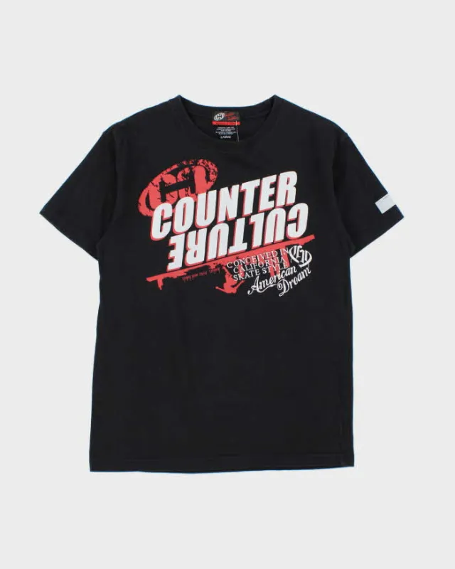 Vintage Y2K 00s Counter Culture Japan Heavyweight Crewneck T-Shirt - L made by Rokit