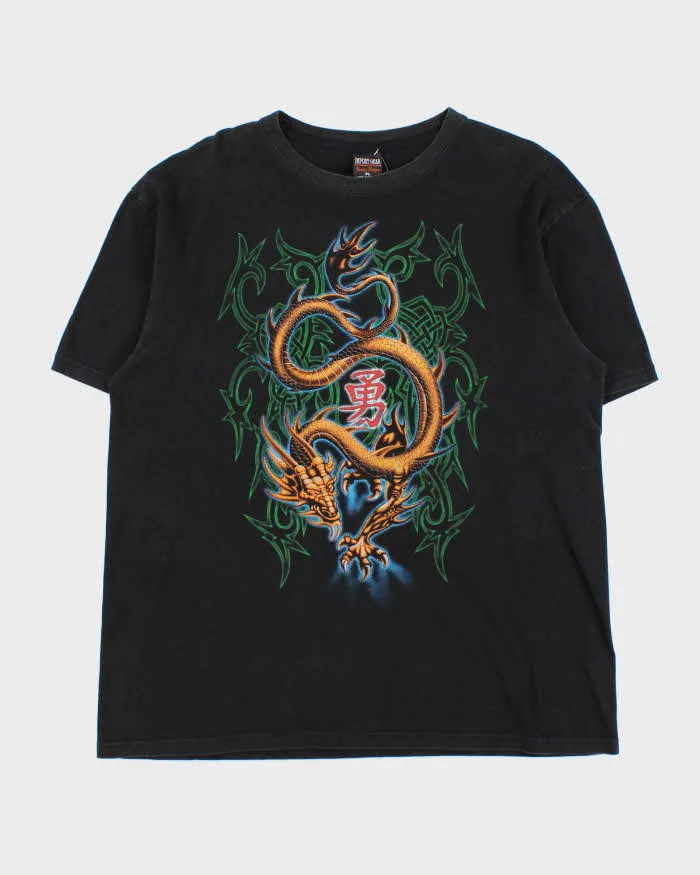 Vintage Y2K 00s Japanese Dragon Fire Of The Sages Crewneck T-Shirt - XL sold by Rokit