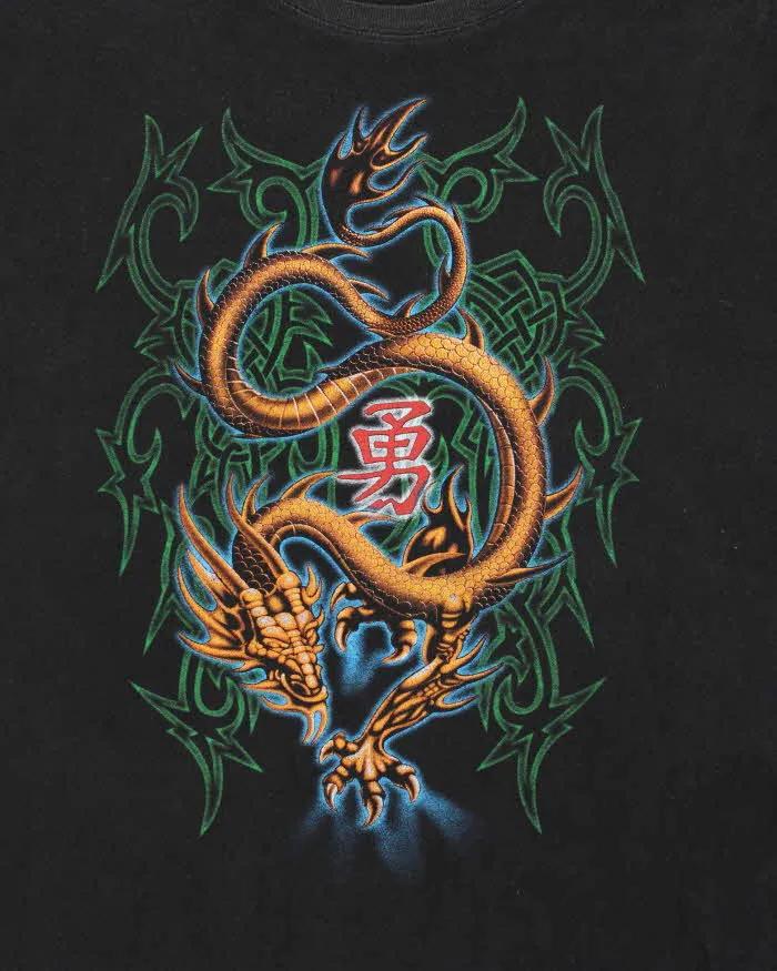 Vintage Y2K 00s Japanese Dragon Fire Of The Sages Crewneck T-Shirt - XL sold by Rokit product image thumbnail 5