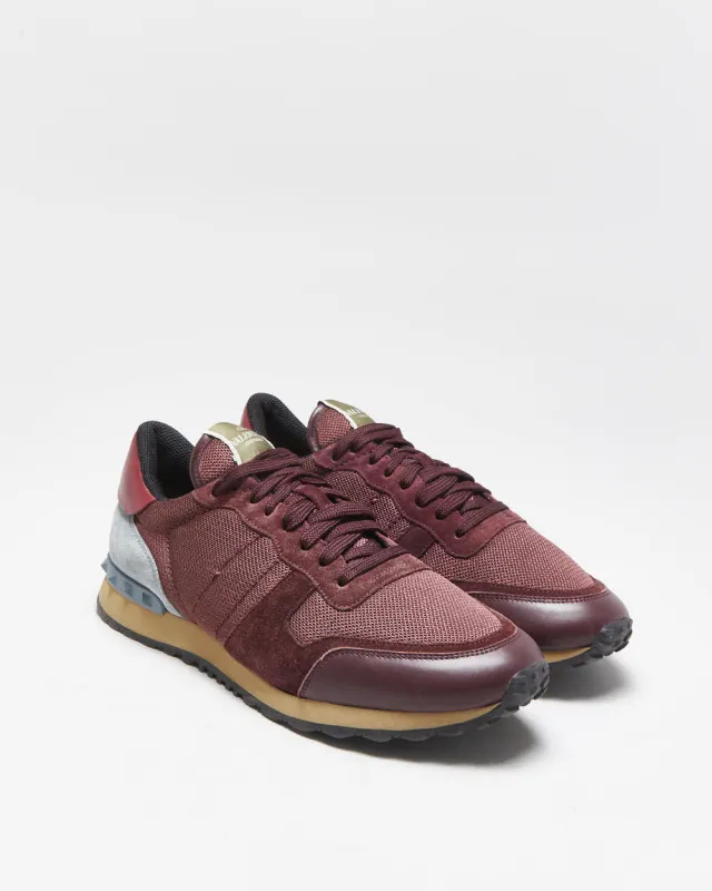 Valentino Garavani Rockrunner Suede Leather Mesh Trainers - UK9 made by Valentino