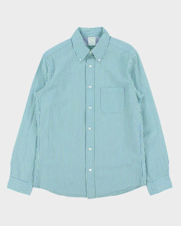 Vintage Brooks Brothers Striped Textured 'Milano' Long Sleeve Shirt - M sold by Rokit
