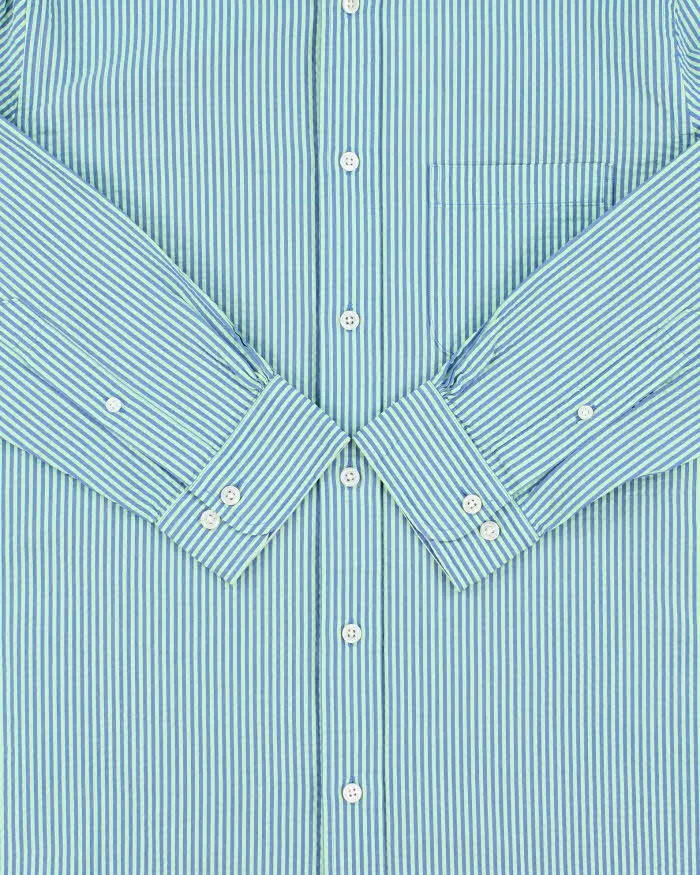 Vintage Brooks Brothers Striped Textured 'Milano' Long Sleeve Shirt - M sold by Rokit product image thumbnail 4