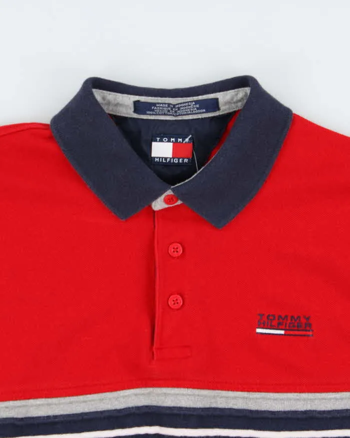 Vintage Y2K 00s Tommy Hilfiger Striped Long Sleeve Polo Shirt - M sold by Rokit product image thumbnail 5
