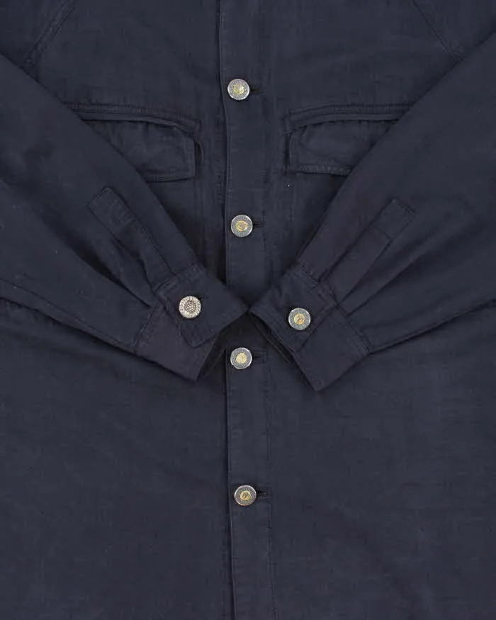 Vintage 1990s Gianni Versace Heavyweight Wool Blend Long Sleeve Oversized Shirt - M sold by Rokit product image thumbnail 4