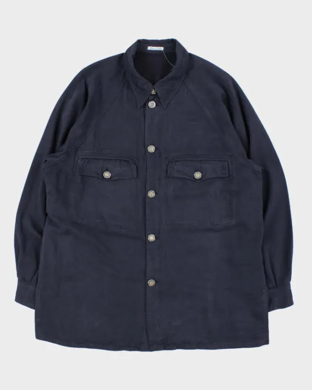 Vintage 1990s Gianni Versace Heavyweight Wool Blend Long Sleeve Oversized Shirt - M sold by Rokit