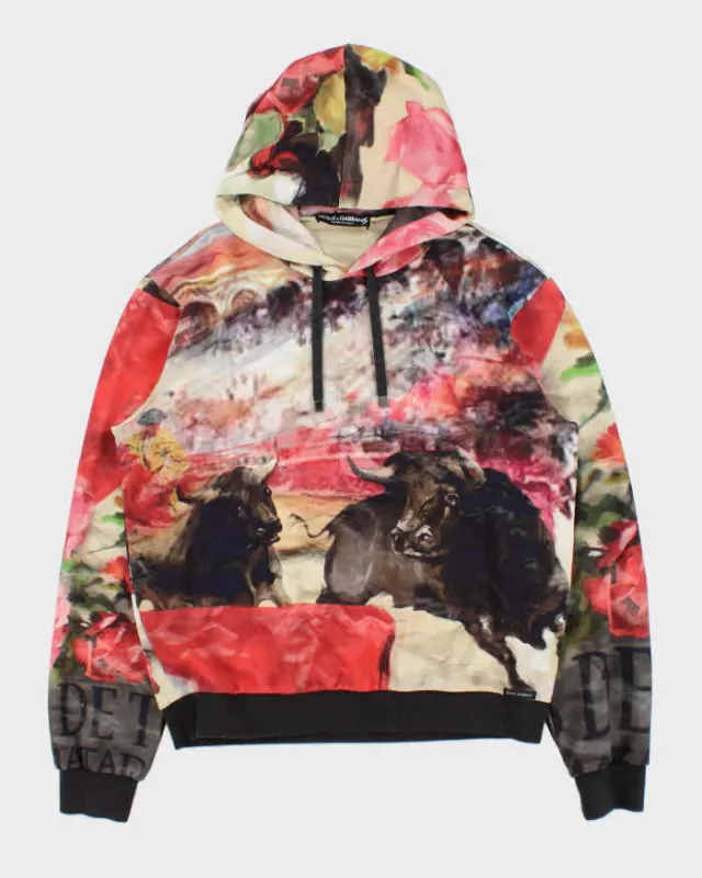 SS2015 Dolce & Gabbana Corrida De Toros Silk Lined Pullover Hoodie - L made by Dolce & Gabanna