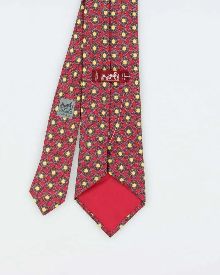 Vintage 1990s Hermes Geometric Patterned Silk Tie sold by Rokit product image thumbnail 3