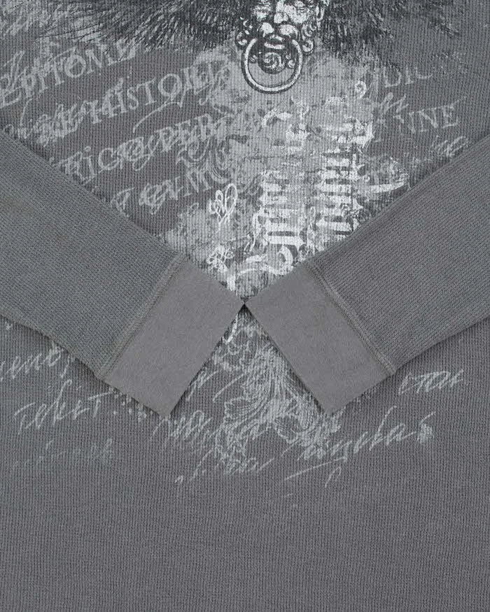 Vintage Y2K 00s Gothic Long Sleeve Waffle T-Shirt - XL sold by Rokit product image thumbnail 4