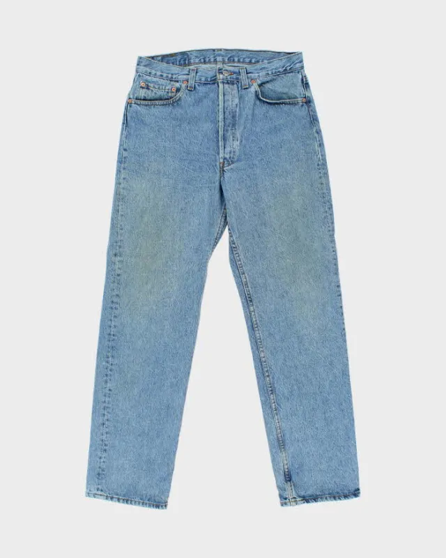 Vintage 1991 Levi's 501 Batwing Tag Made In USA Denim Straight Leg Jeans - W33 L32 made by Levi's