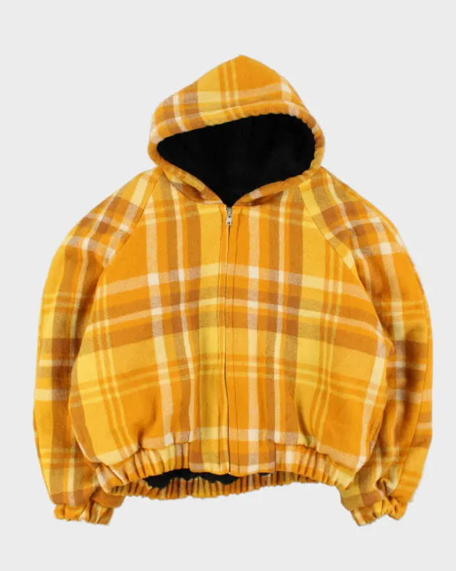 Rokit Originals Wool Plaid Boxy Unisex Blanket Bomber Jacket - L made by Rokit