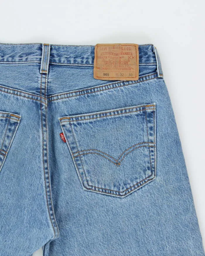 Vintage 1995 Levi's 501 Red Batwing Made In USA Denim Straight Leg Jeans - W32 L30 sold by Rokit product image thumbnail 4