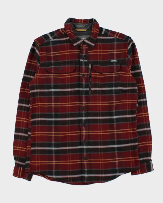 Vintage Eddie Bauer Mountain Ops Plaid Heavyweight Classic Fit Long Sleeve Flannel Over Shirt - L made by Oakley