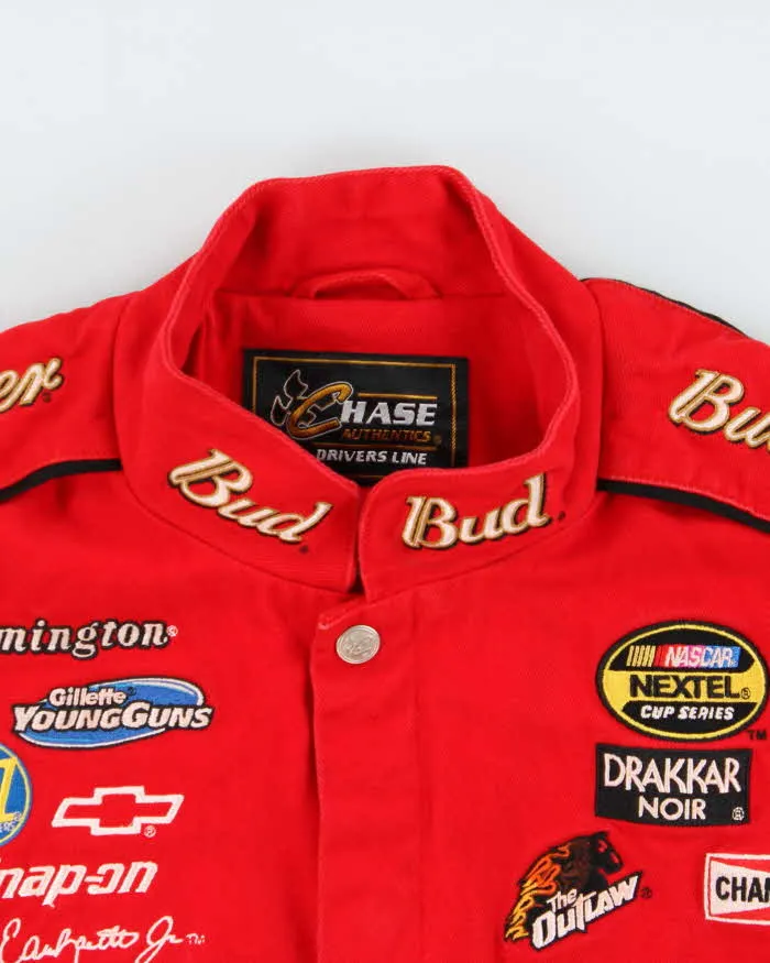 Vintage Y2K 00s Chase Authentics Drivers Line Dale Earnhardt Budweiser Nascar Bomber Jacket - M sold by Rokit product image thumbnail 3