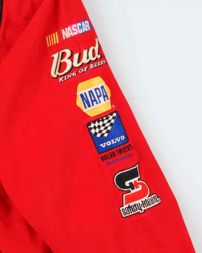 Vintage Y2K 00s Chase Authentics Drivers Line Dale Earnhardt Budweiser Nascar Bomber Jacket - M sold by Rokit product image thumbnail 4