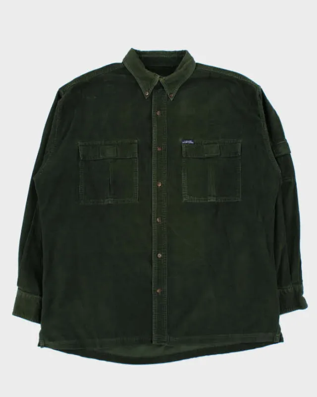 Vintage Y2K 00s Chaps Ralph Lauren Long Sleeve Corduroy Utility Shirt - L made by Ralph Lauren