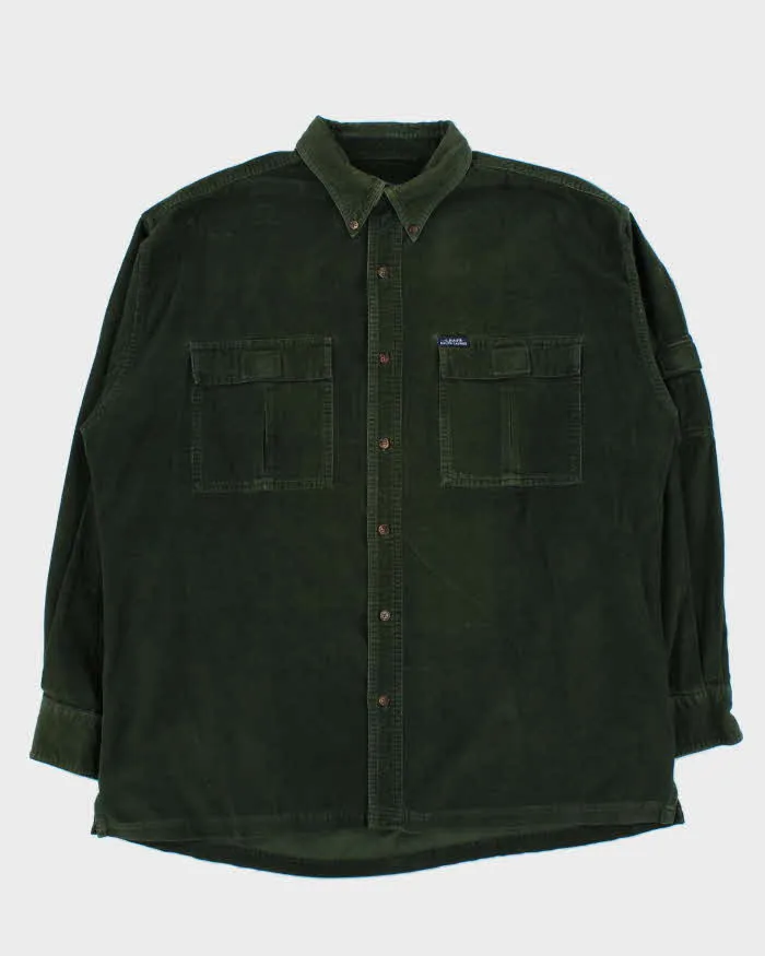 Vintage Y2K 00s Chaps Ralph Lauren Long Sleeve Corduroy Utility Shirt - L sold by Rokit