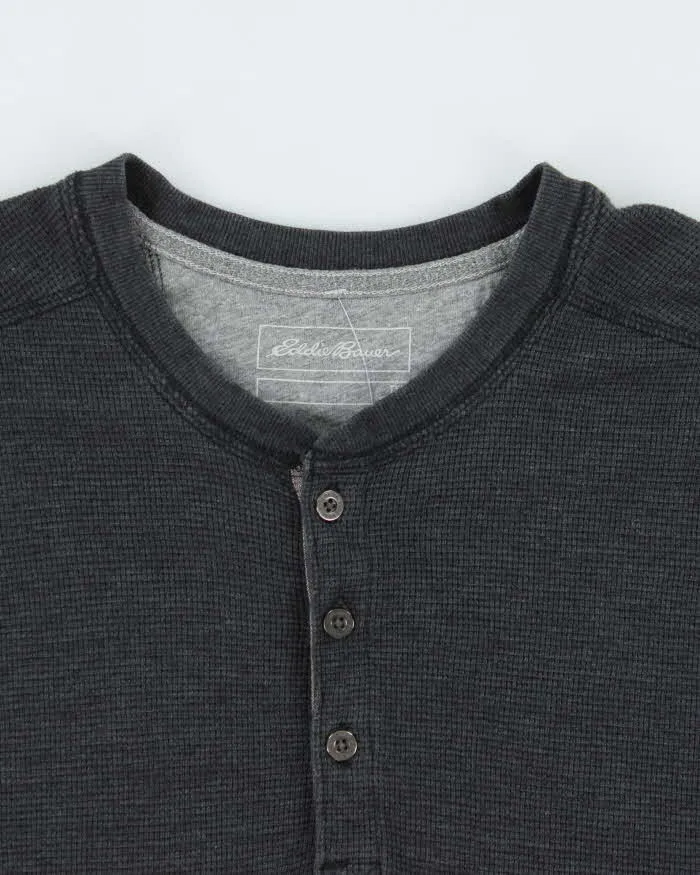 Vintage Eddie Bauer Heavyweight Long Sleeve Henley Waffle T-Shirt - XL sold by Rokit product image thumbnail 3