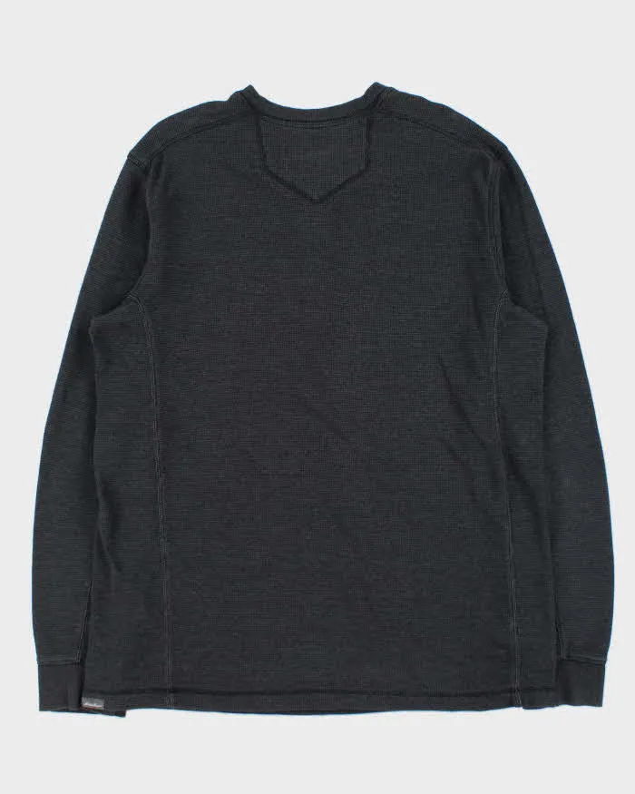 Vintage Eddie Bauer Heavyweight Long Sleeve Henley Waffle T-Shirt - XL sold by Rokit product image thumbnail 2