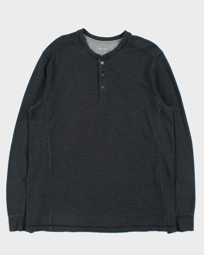 Vintage Eddie Bauer Heavyweight Long Sleeve Henley Waffle T-Shirt - XL sold by Rokit