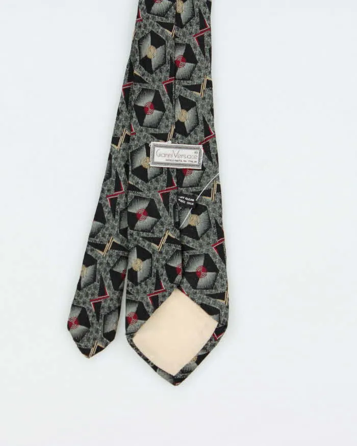 Vintage 1980s Gianni Versace Hand Made Geometric Patterned Silk Tie sold by Rokit product image thumbnail 3