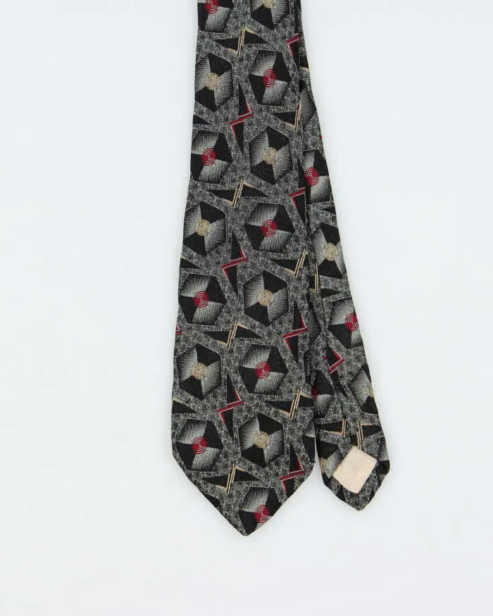 Vintage 1980s Gianni Versace Hand Made Geometric Patterned Silk Tie sold by Rokit product image thumbnail 2