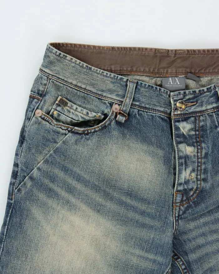 Vintage Armani Exchange Mud Wash Relaxed Straight Leg Denim Jeans - W34 L32 sold by Rokit product image thumbnail 3