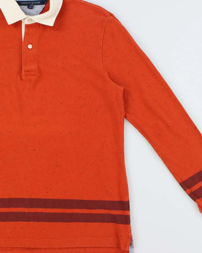 Vintage Y2K 00s Tommy Hilfiger Speckled Striped Long Sleeve Polo Shirt - M sold by Rokit product image thumbnail 3