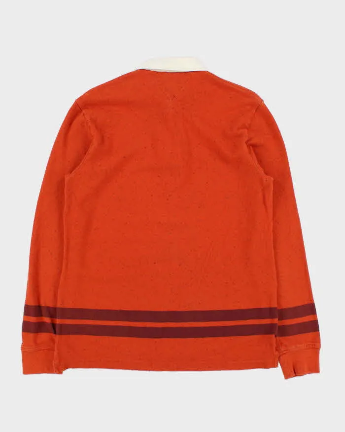 Vintage Y2K 00s Tommy Hilfiger Speckled Striped Long Sleeve Polo Shirt - M sold by Rokit product image thumbnail 2