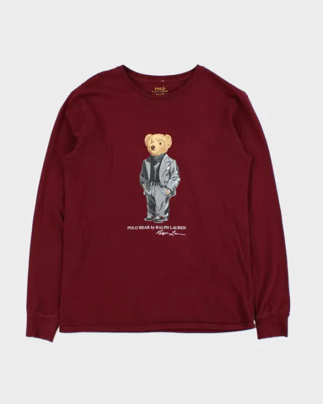 Vintage Polo Bear Ralph Lauren Crewneck Long Sleeve T-Shirt - S made by Ralph Lauren