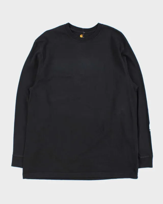 Vintage Carhartt Original Fit Crewneck Long Sleeve Logo T-Shirt - L sold by Rokit