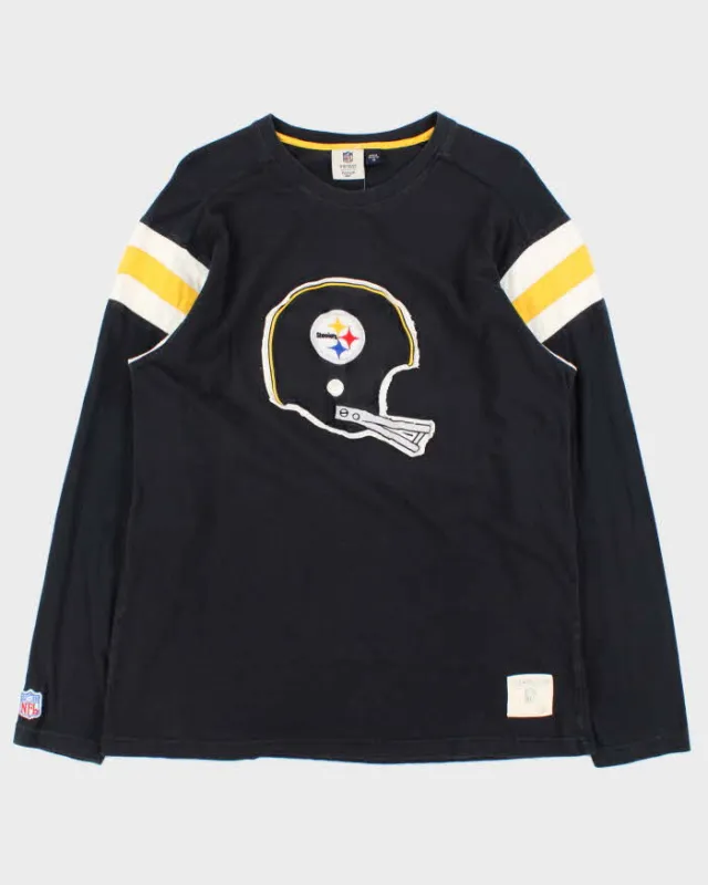 Vintage Reebok NFL Vintage Pittsburgh Steelers Crewneck Long Sleeve Oversized T-Shirt - M sold by Rokit