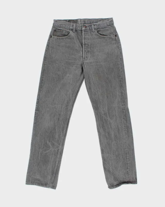 Vintage 1980s Levi's 501 Red Batwing Made In USA Denim Straight Leg Jeans - W32 L32 made by Levi's