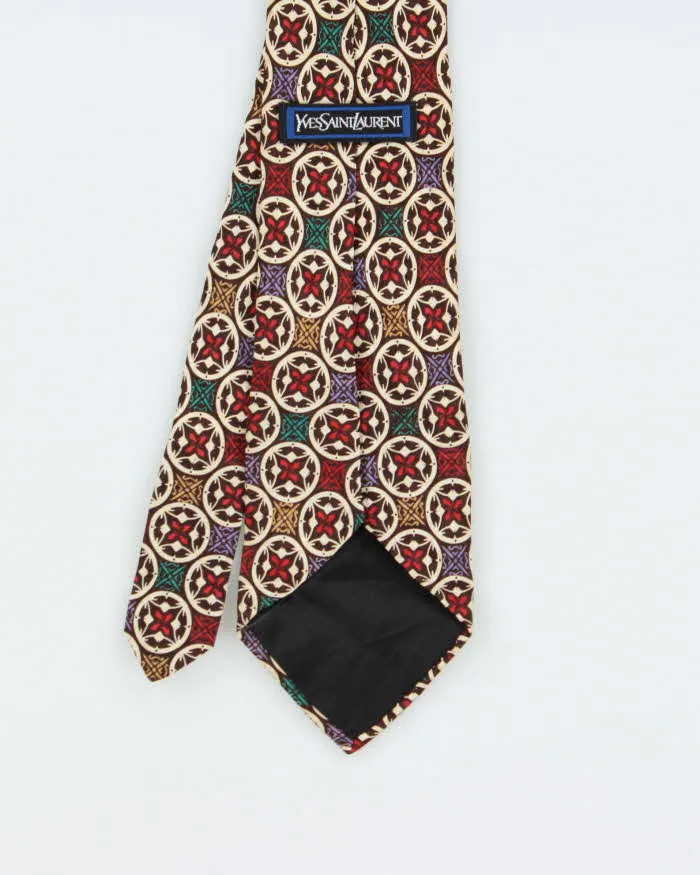 Vintage 1980s Yves Saint Laurent Pattern Silk Tie sold by Rokit product image thumbnail 3