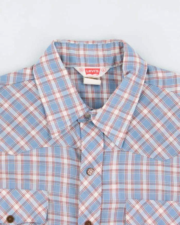 Vintage 1979 Levi's White Tab Plaid Snap Button Long Sleeve Western Shirt - L sold by Rokit product image thumbnail 5